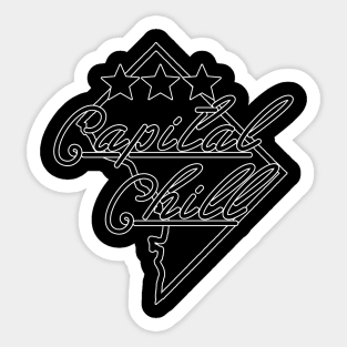 CLASSIC CAPITAL CHILL B&W LOGO Sticker